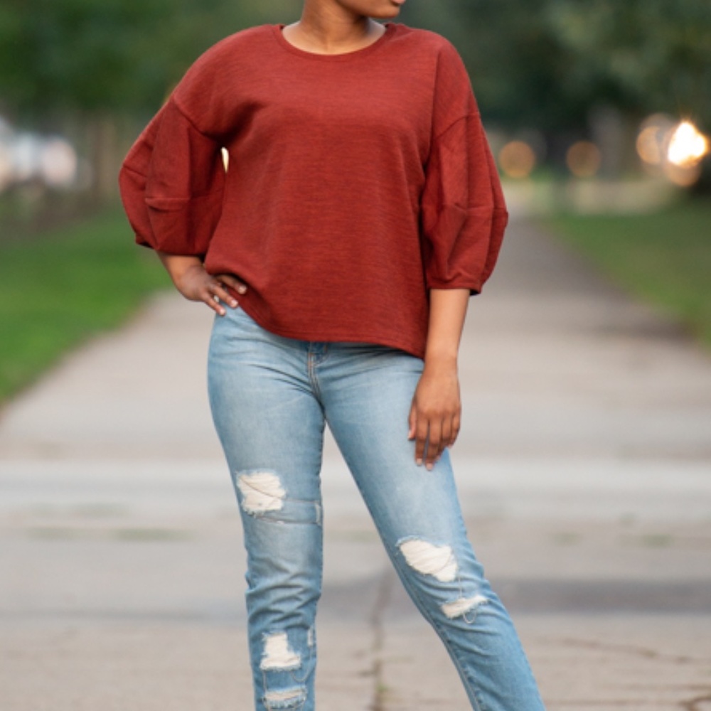 Balloon Sleeve Top